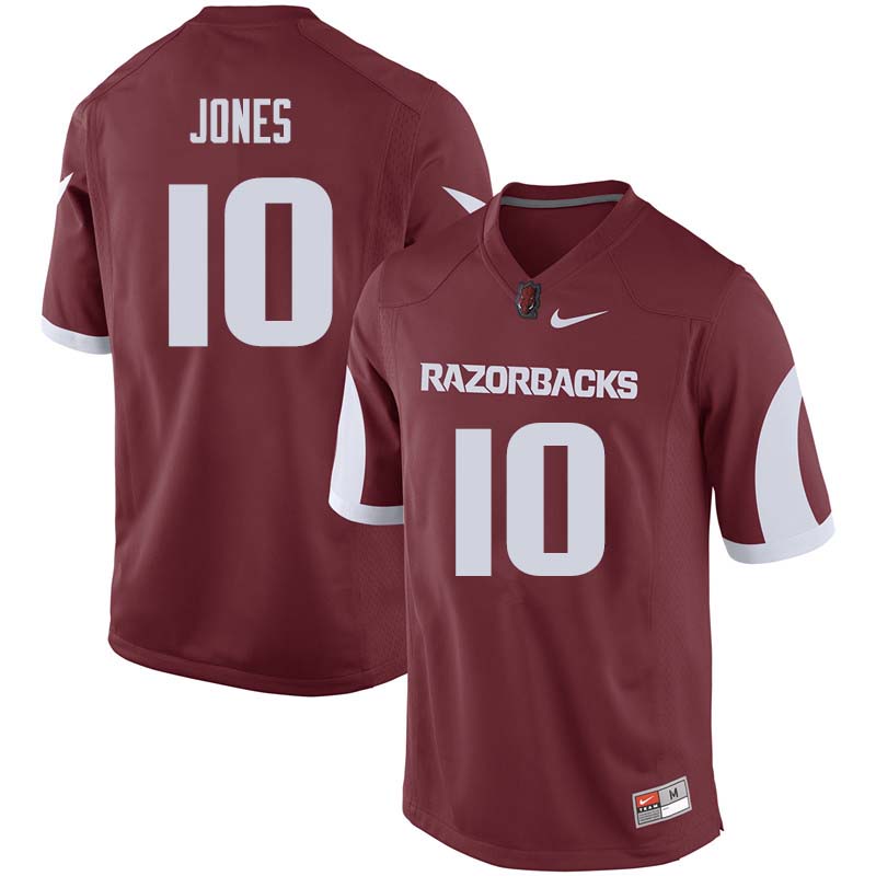 Men #10 Jordan Jones Arkansas Razorback College Football Jerseys Sale-Cardinal